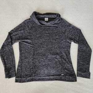 Charcoal Heather Cowl Neck Sweater